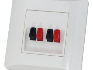 Audio Dynavox LS wandplaat wit – klem – 4 voudig