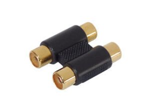 Cinch koppelstuk verguld