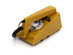 GPO 1960PUSHMUS Telefoon Trim retro jaren ’60 druktoetsen mosterdgeel